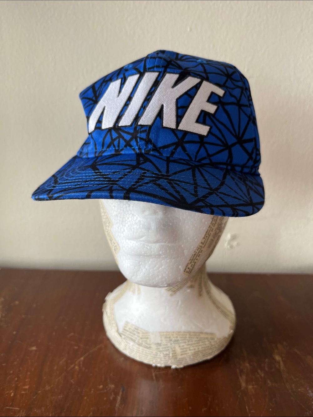 Nike Blue Graphic Five-Panel Cap with White Logo